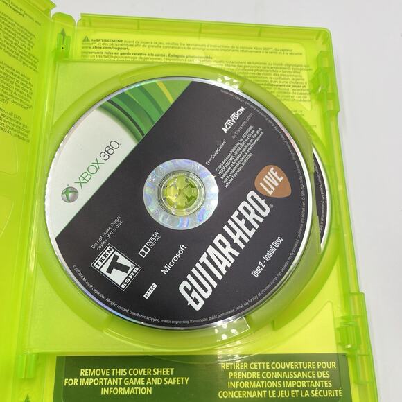 Guitar Hero Live (Microsoft XBOX 360, 2015) No Manual - No Dongle - Tested - Picture 5 of 6